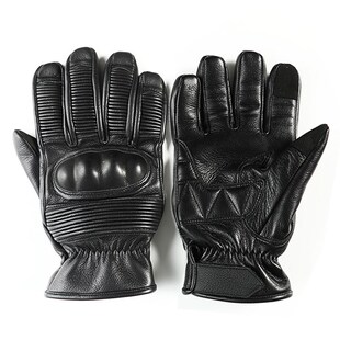 真皮摩托车手g套男骑士赛车四季 硬壳防摔耐磨触屏骑行复古机车手
