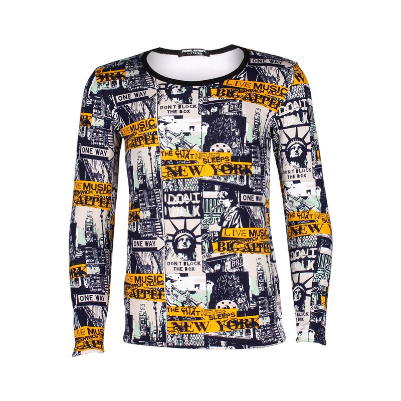 秋冬男士加厚加绒单件打底衫圆领防寒紧身青年棉毛衫秋Z衣保暖内