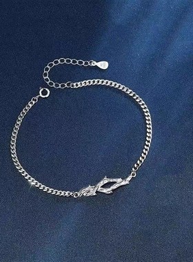 蓝桉已遇释d槐鸟情侣手链情侣款一对简约小众设计情人节礼物送女