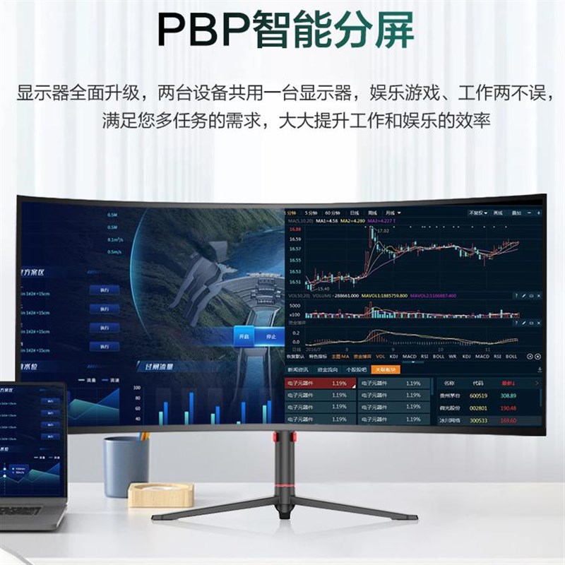 34英寸4K 165Z曲面带鱼IPS电竞游戏21:9台式电脑液晶显示器屏