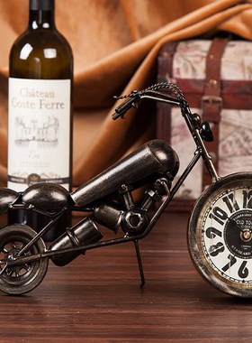 铁艺摆件 室内装饰品摆设创意摆饰 家居艺术品书房台钟