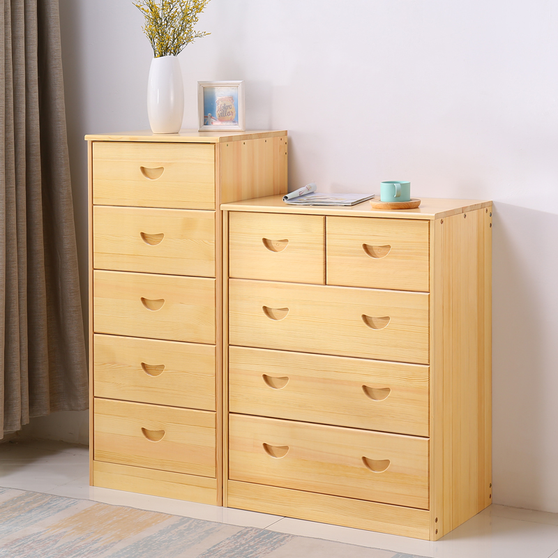 实木收纳储物抽屉简易多功能y松木包邮现代搭配三四五六七斗柜橱