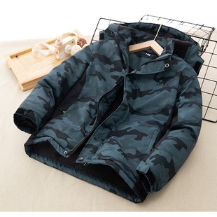 男童加绒加厚外套儿童防风保暖冲锋衣女童羽绒棉衣冬装新款登山服