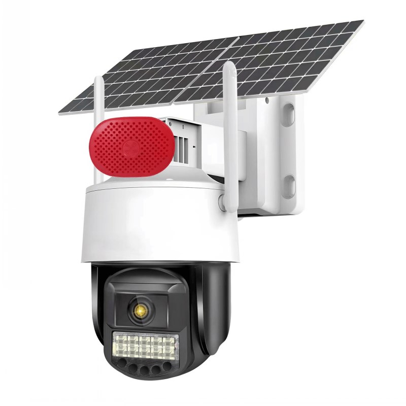 太阳能4G臻全彩无线摄像头户外无电无网手机远程监控器报警阿里云