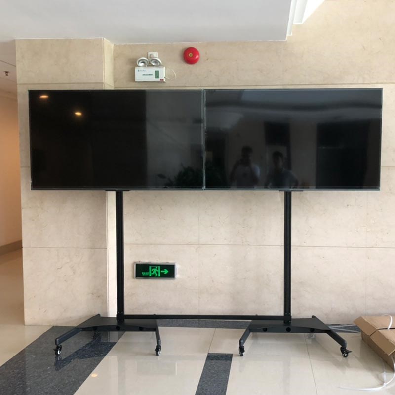 电脑显示器支架六屏 多屏拼接架子多应用桌面万向旋转6屏架推车