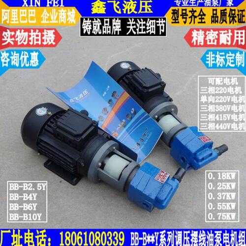 BB-BN4 BBG6 B10NJZ-1摆线油泵电机组0.37KW 1410r/min 0.55 0.75