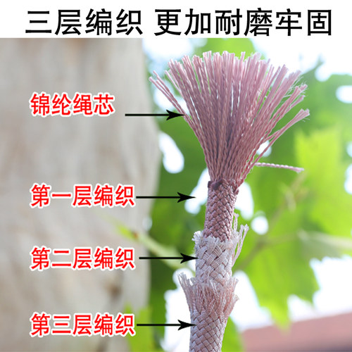 蜘蛛人高空作业保险绳安全绳生命线耐磨锦纶绳外墙吊绳户外防坠落