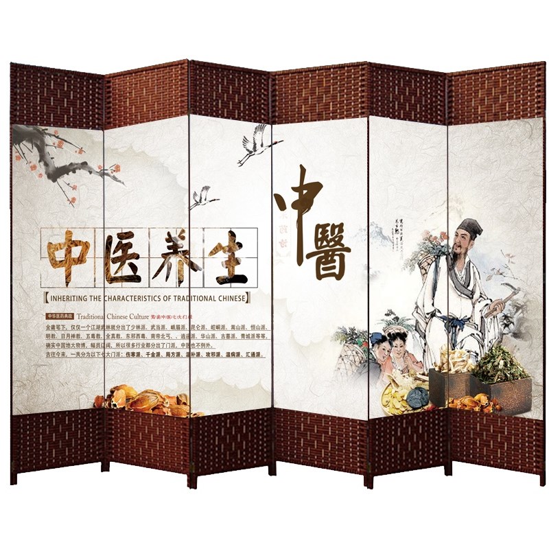 屏风隔断简易折叠客厅玄关u墙移动折屏现代简约时尚办公室实木中