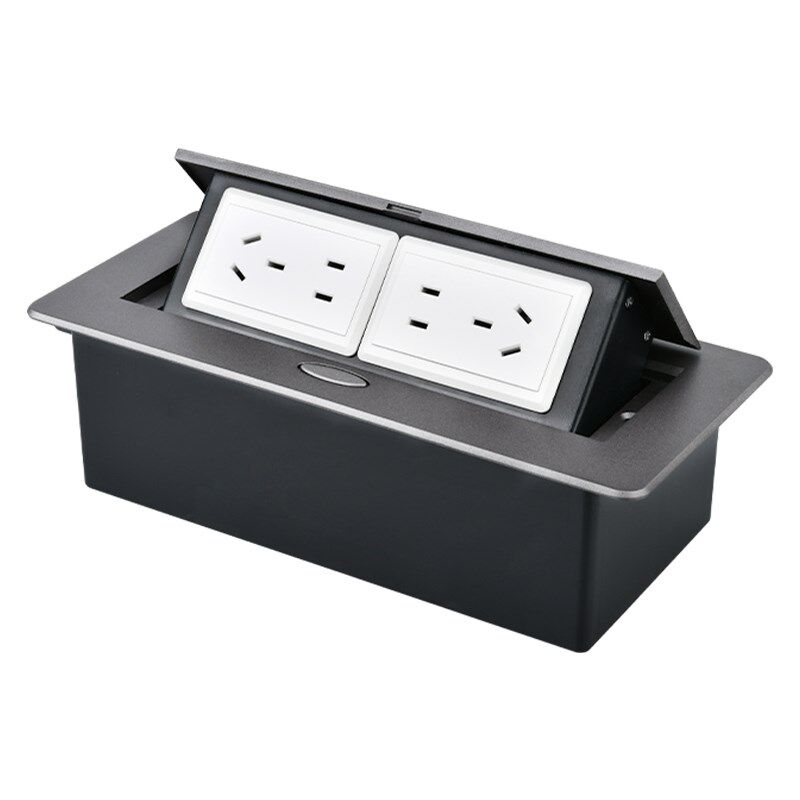 桌面嵌入式插座台面插座弹起式办公桌插座嵌入式插排床头隐藏插座