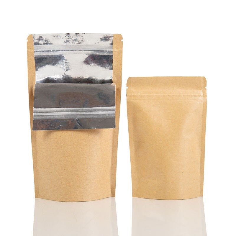 不开窗牛皮纸袋自立袋食品自封袋零食茶叶干果铝箔密封塑料包装袋