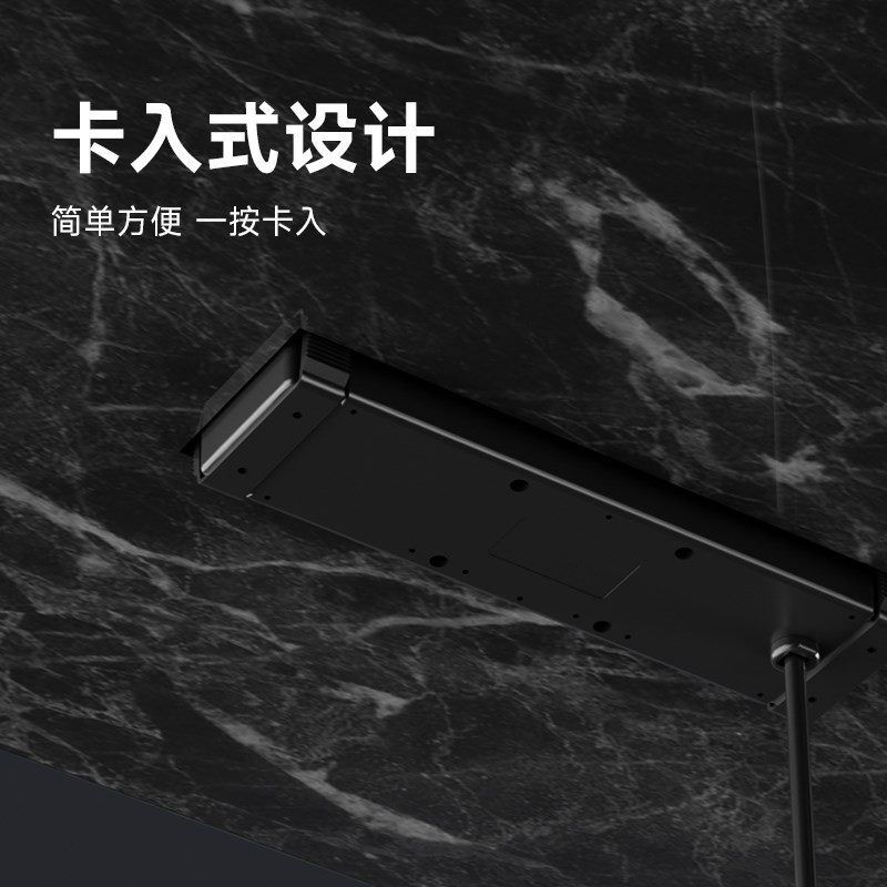 岛台橱柜专用嵌入式插座侧滑盖式隐藏式排插排带线USB充电插线板