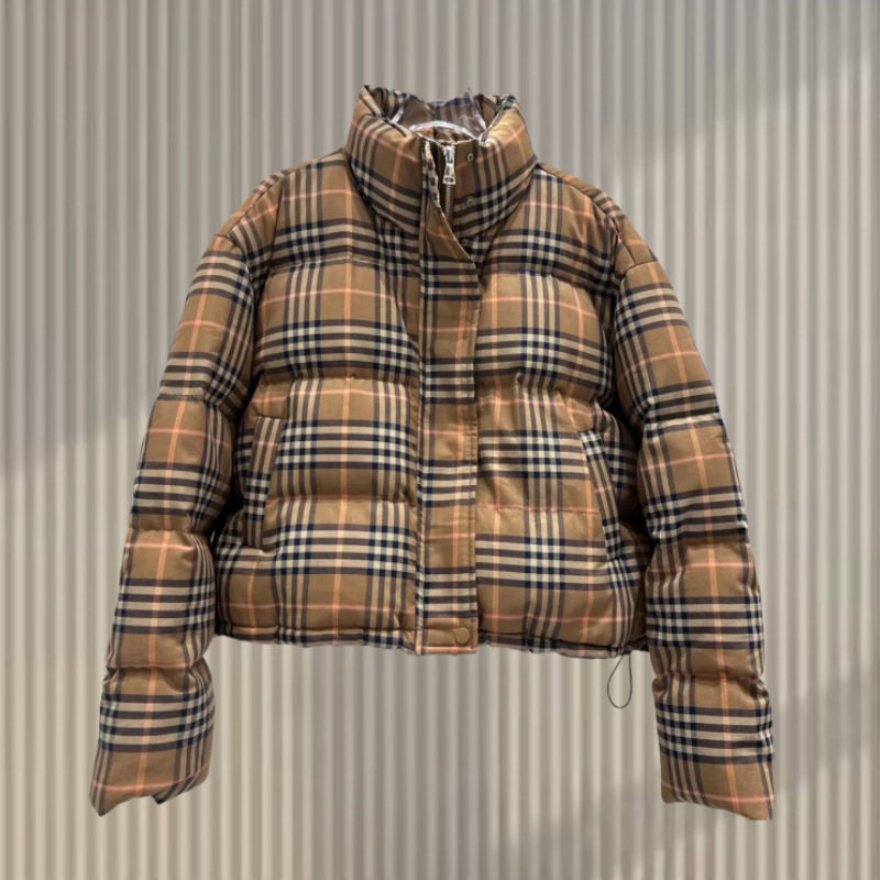 冬季新款韩版格子小个子面包服外套2025年时尚加厚保暖短款棉服女