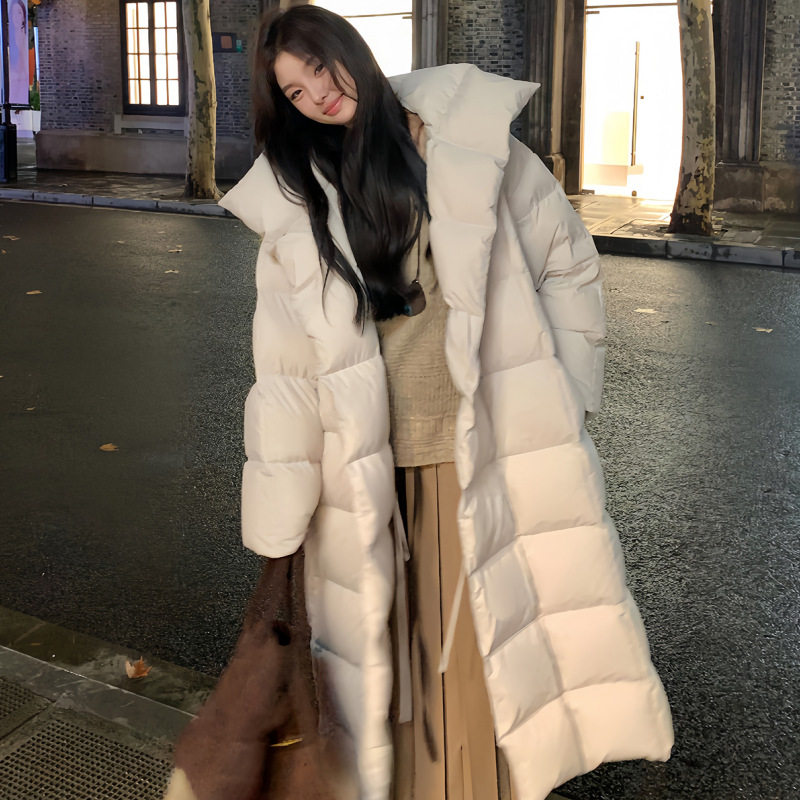 2025年新款冬季立领棉服女时尚宽松小个子中长款加厚保暖棉衣外套