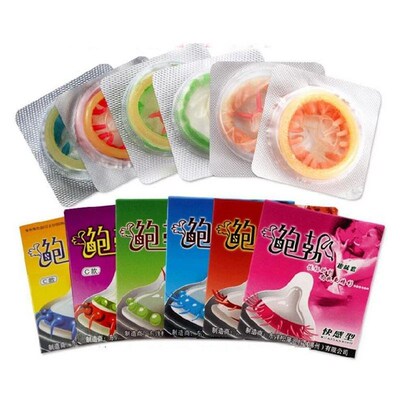 Ultra-Thin Lubricated Condoms Large Particles Ribbed Dotted