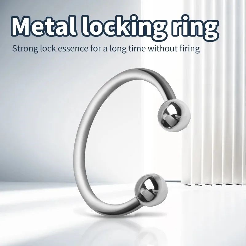 Men Metal Cock Ring Glans Penis Training Adult Sex Supplies