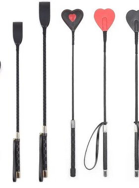 Leather Cosplay Bondage Whip, Crop Spanking Horse Riding Flo