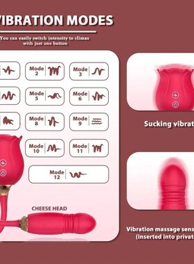 Rose Toy Dildo Thrusting Vibrator for Women Egg Clitoris