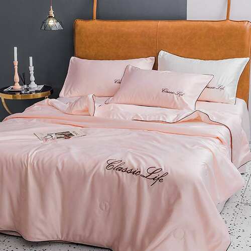 summer silk quilt bed duvet blanket cover bedU sheets set