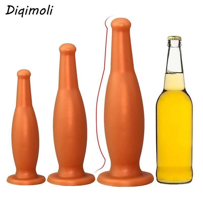 Oversized Liquid Silicone Anal Plug Dildo Wine Bottle Anal D