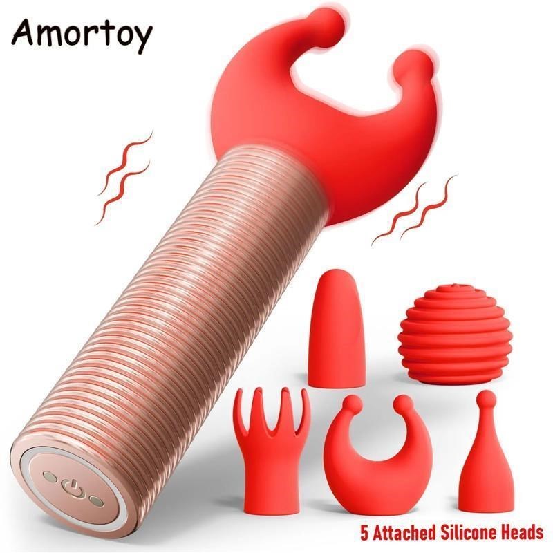 Mini Clitoris G spot Vibrator for Women 5 Attached Silicone