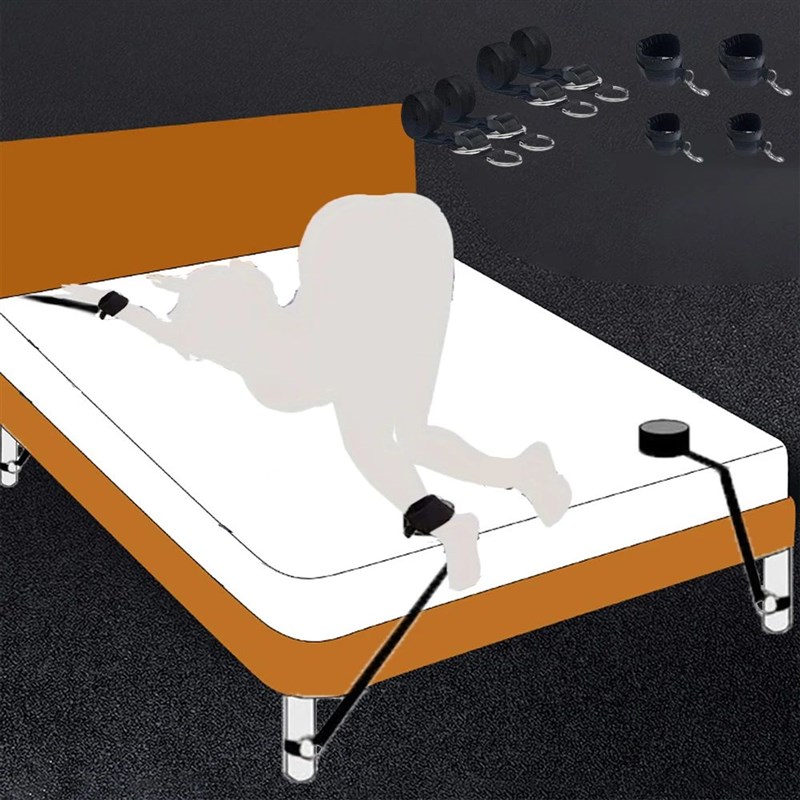 Sex Bed Bondage Set BDSM Handcuffs Ankle Restraints Adult Se