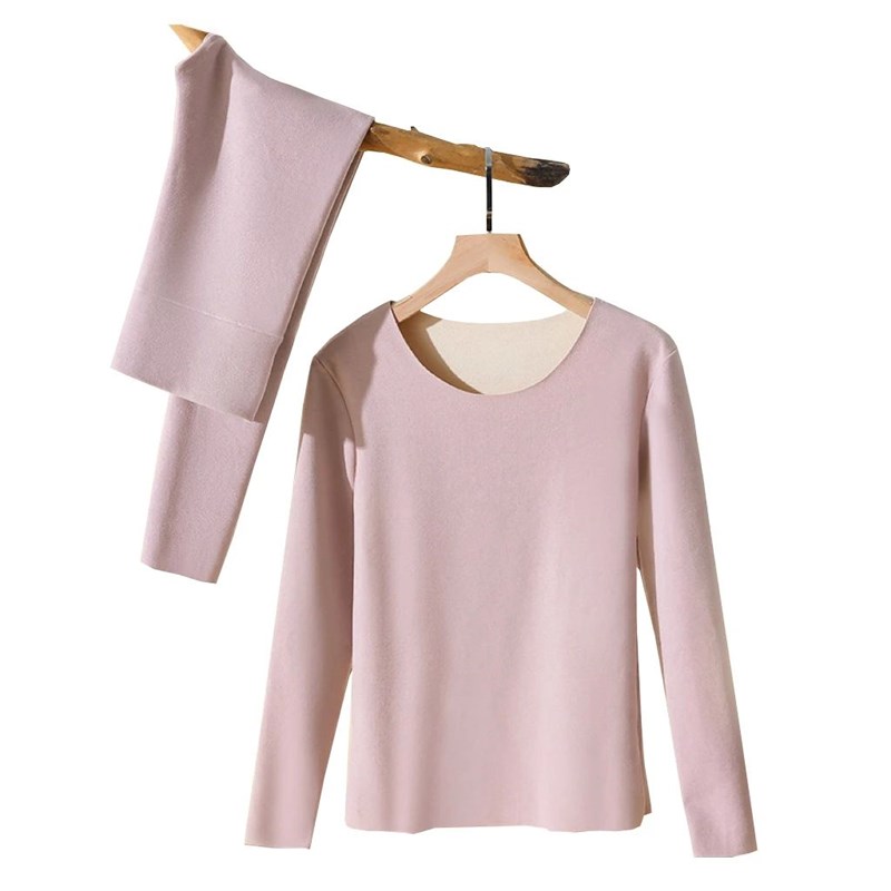 1Set Womens Thermal Underwear Set Seamless Thick Double