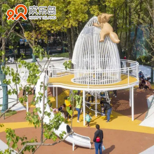 小区儿童游乐场设备不锈钢滑梯组合游艺设施厂家设计可来图定做