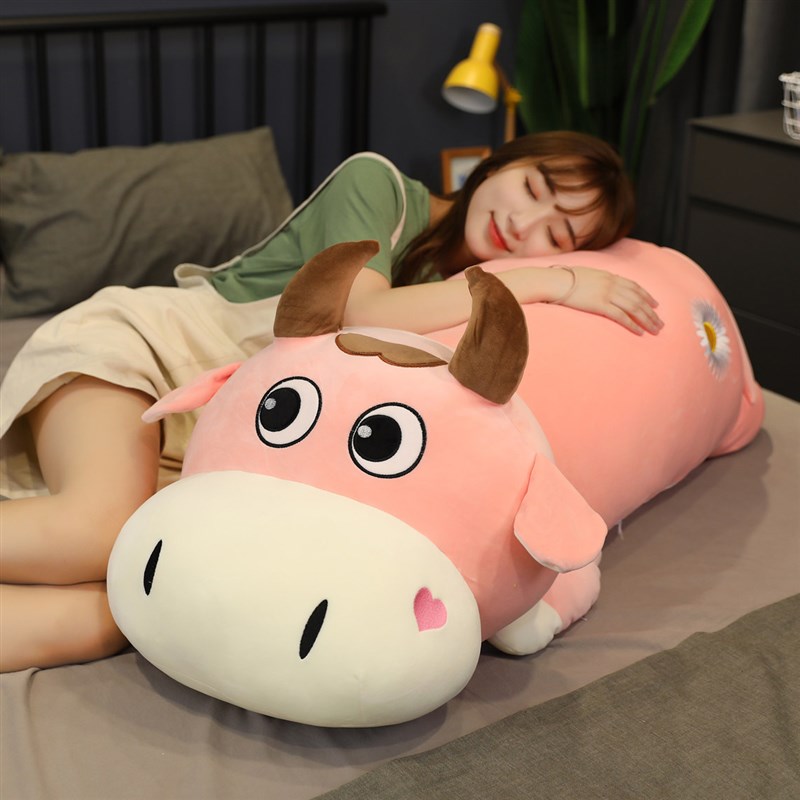牛牛毛绒玩具可爱枕头趴趴牛公仔奶牛布娃娃玩偶女孩睡觉床上抱枕