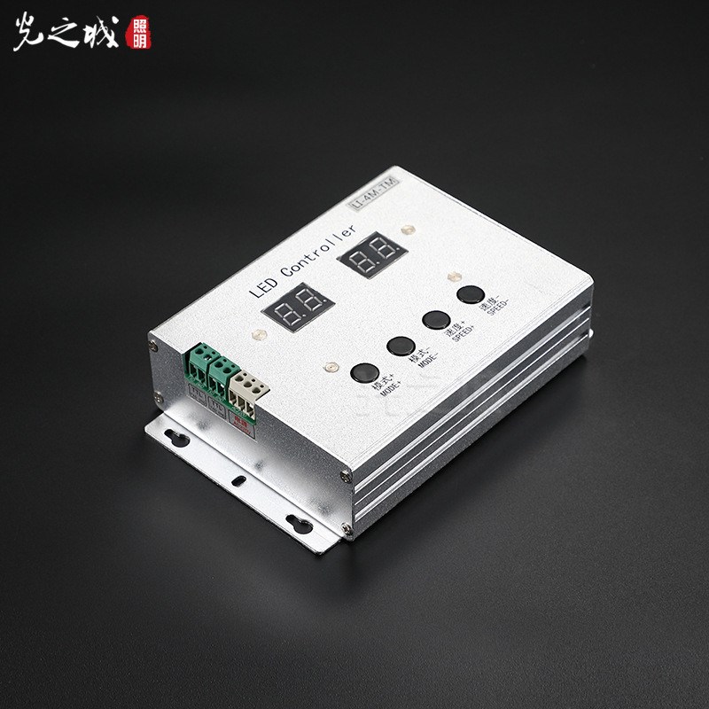 led护栏管数码管点光源灯带灯条轮廓数码控制器SD卡管屏声控联机