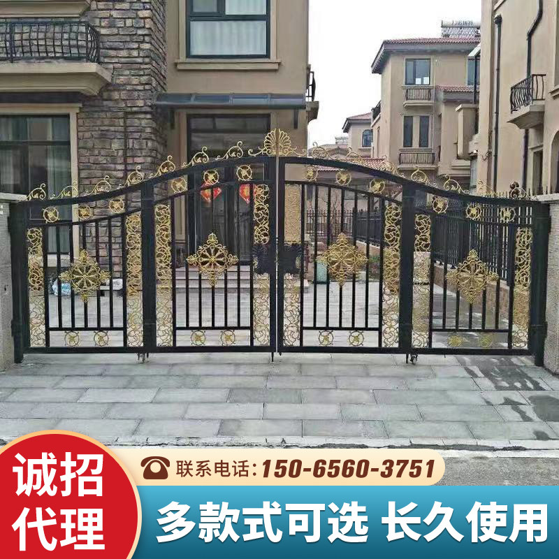 铁艺大门庭院门家用乡村双开门栅栏门农村院子自建房对开门大铁门