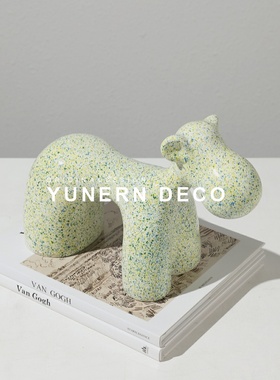 欧式高级感卡通小狗动物摆件儿童房小绵羊装饰品家居软装饰品摆设