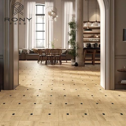 中古风格子石材木纹砖客厅卧室仿木地板瓷砖民宿复古地砖阳台书房