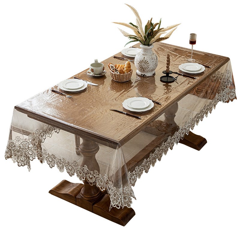 2025新款TPU透明桌垫防水防油软玻璃欧式桌布免洗可擦长方形台布