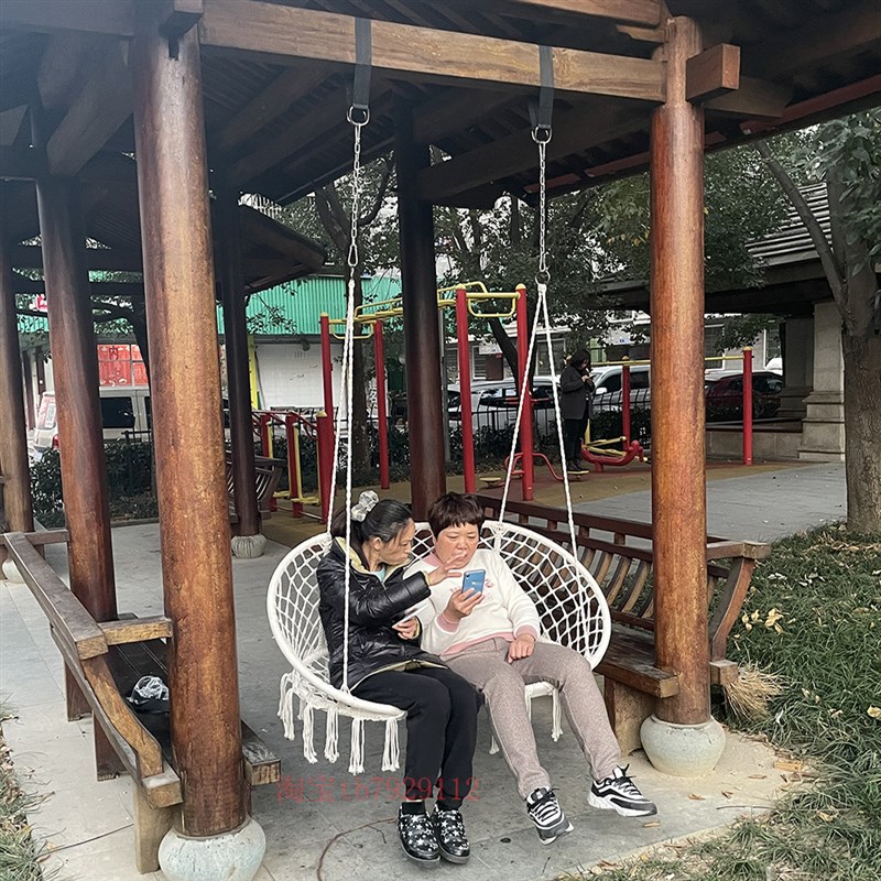 网红欧式庭院摇摇椅凳阳光房亭子葡萄架欧式编织悬挂双人秋千沙发