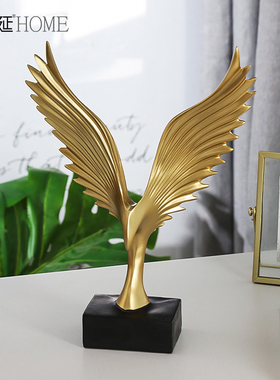 大鹏展翅客厅玄关酒柜电视t柜办公室桌面艺术品摆件创意家居装饰