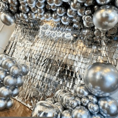 方块雨丝帘方形流苏门帘镜面方格风E动板金色舞台背景节日派对布