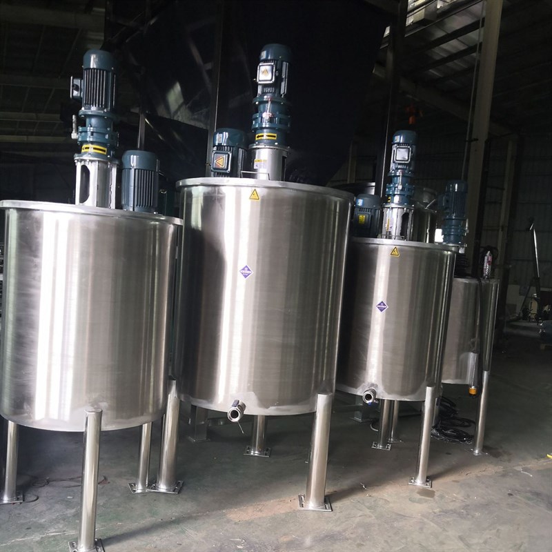 双层液体不锈钢搅拌罐1吨2吨y304不锈钢电加热搅拌罐单层搅拌罐
