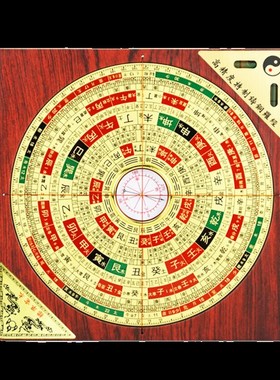 专业杨公三合罗盘高精度三元三合综合盘八卦罗盘罗经仪摆件