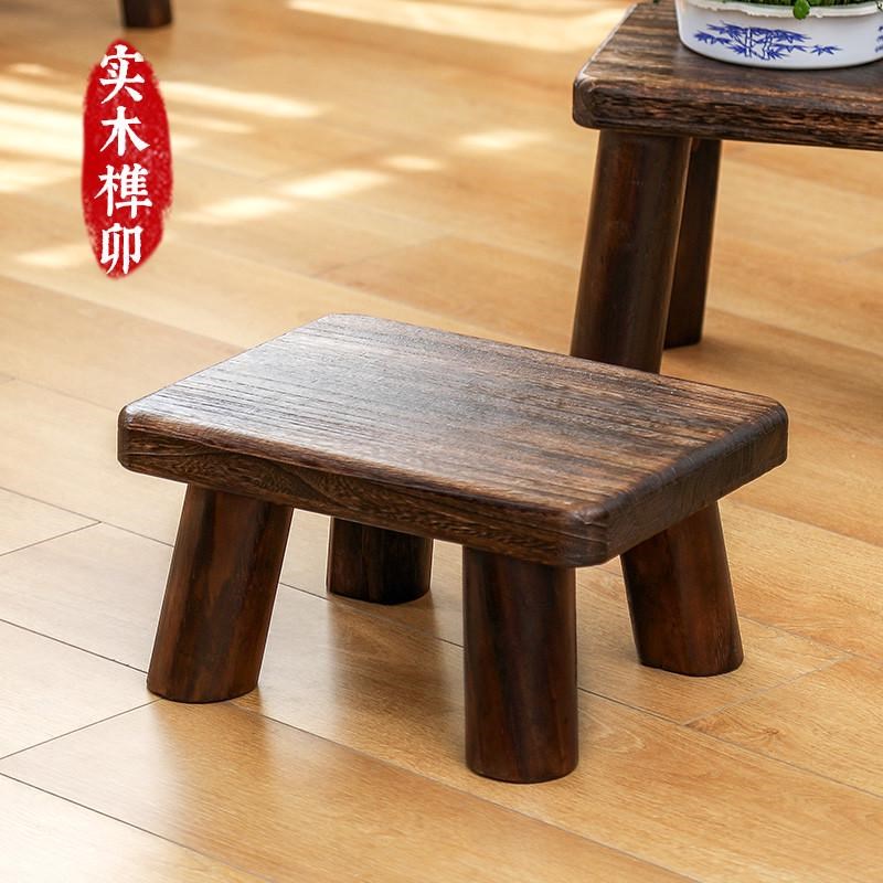 实木小板凳家用换鞋矮凳儿童木头凳家用客厅脚踩凳子四足结实凳子