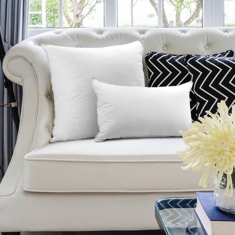 YASSIA鹅毛羽绒靠垫汽车抱枕芯酒店沙发办公室靠背床头护腰大靠枕