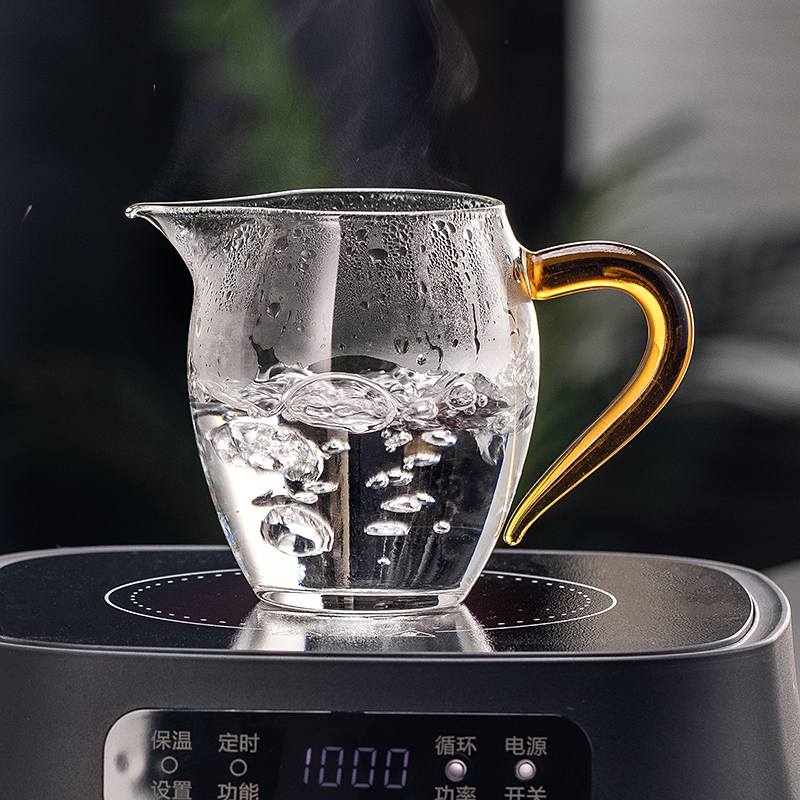 家用茶具a带茶漏过滤公道杯分茶器套装加厚耐热高硼硅玻璃公杯茶