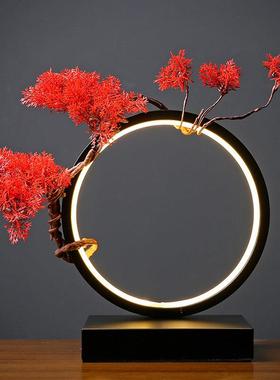 敖丙灯圈高达模型展示台背景灯led灯圈圆环客厅书房玄关装饰摆件