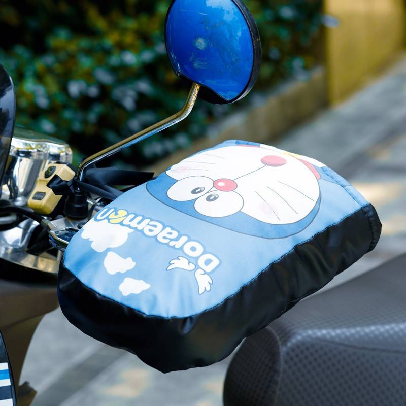 电动自行车手把套冬季电瓶车摩托车把套皮革防水男女骑车护手保暖