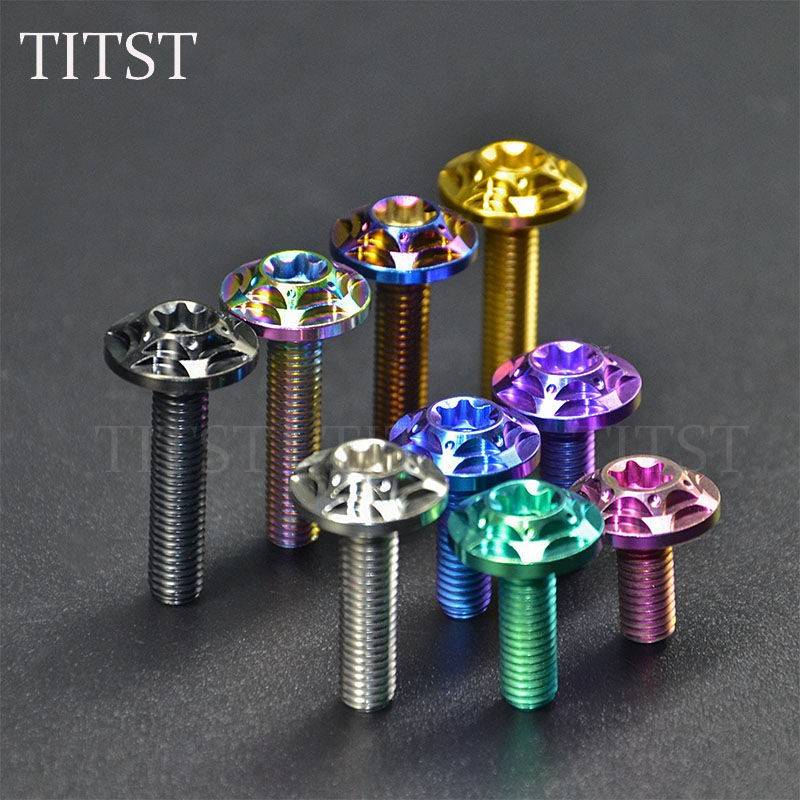 TITST钛合金螺丝M4/M5/M6/M8*10-40摩托车螺丝花式飞碟传动盖螺丝
