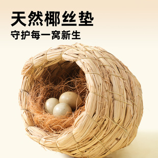 椰丝鸟窝垫料鸽子珍珠鸟玄凤牡丹虎皮鹦鹉繁殖箱用品保暖鸟巢干草