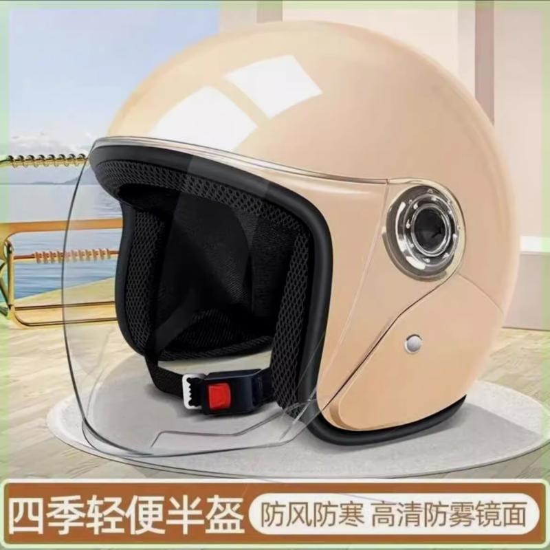新国标3C认证电动m车头盔男女摩托半盔冬保暖四季通用安全帽防雨