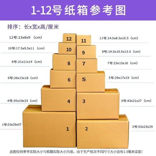 100/组 纸箱快递加硬纸皮箱包装盒搬家箱淘宝打包纸盒子定制 佳汇