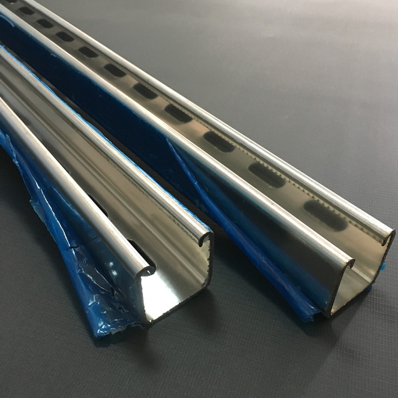 现货速发04不锈钢C型钢材光伏支架高架地板型钢管道支架4121U型槽