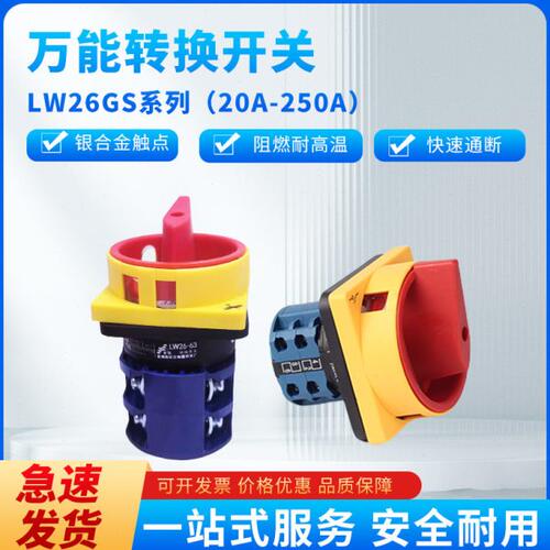 温州长江长信万能转换开关LW26GS-20/04-2 LW26-32A电源切断开关