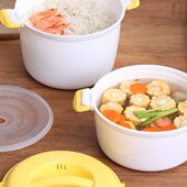 微波炉专用饭锅加热带盖饭盒煮米饭器皿用品蒸笼蒸饭煲蒸盒蒸饭锅